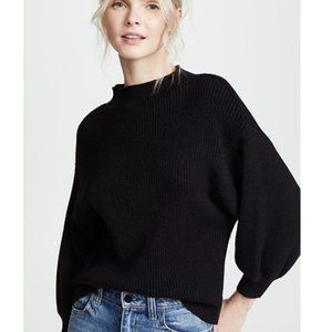 Line + Dot Revolve Black Alder Mock Neck Swearer